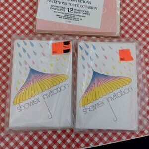 vintage invitation cards, never opened.